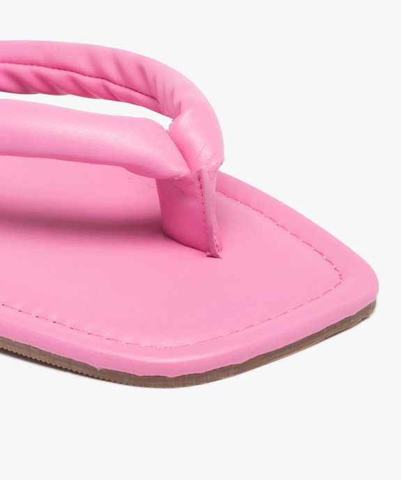Sandales femme à entre-doigts uni matelassé vue6 - GEMO (CASUAL) - GEMO