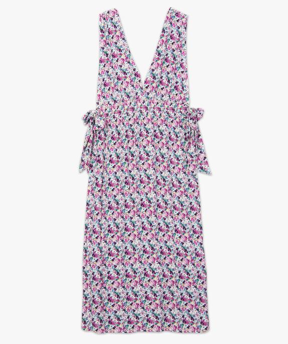Robe de plage femme imprimée longue et échancrée  vue4 - GEMO (PLAGE) - GEMO