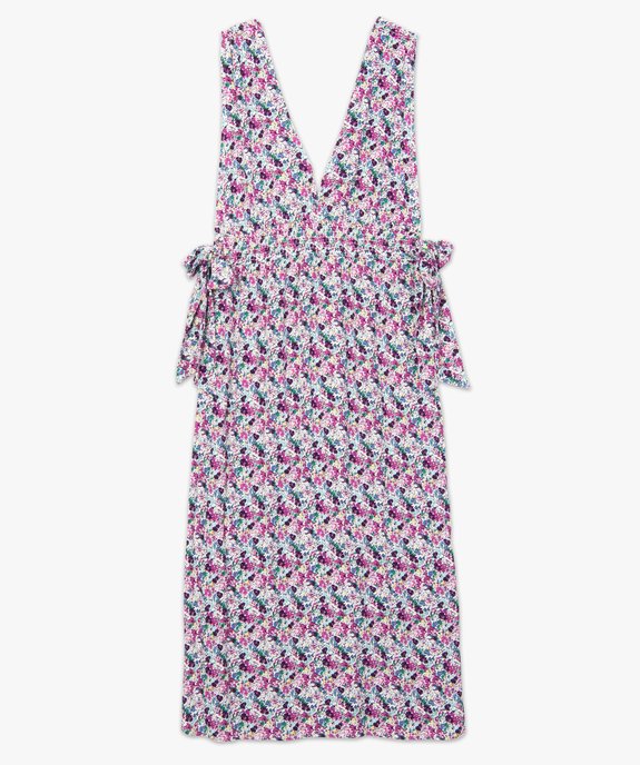 Robe de plage femme imprimée longue et échancrée  vue4 - GEMO (PLAGE) - GEMO