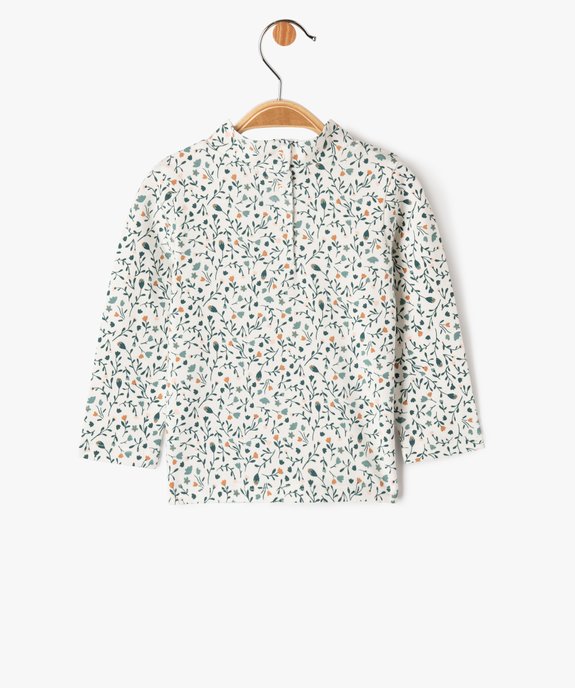 Tee-shirt manches longues à col montant imprimé fleuri bébé fille vue4 - GEMO(BEBE DEBT) - GEMO