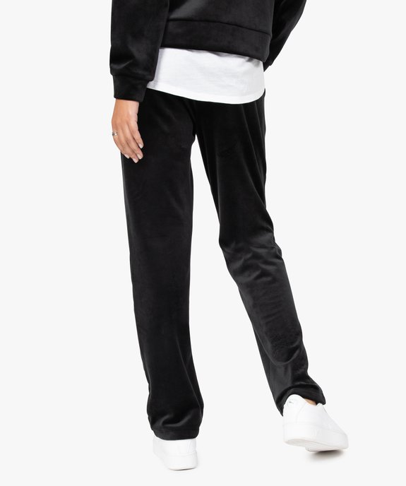 Pantalon femme large en velours ras vue3 - GEMO(FEMME PAP) - GEMO