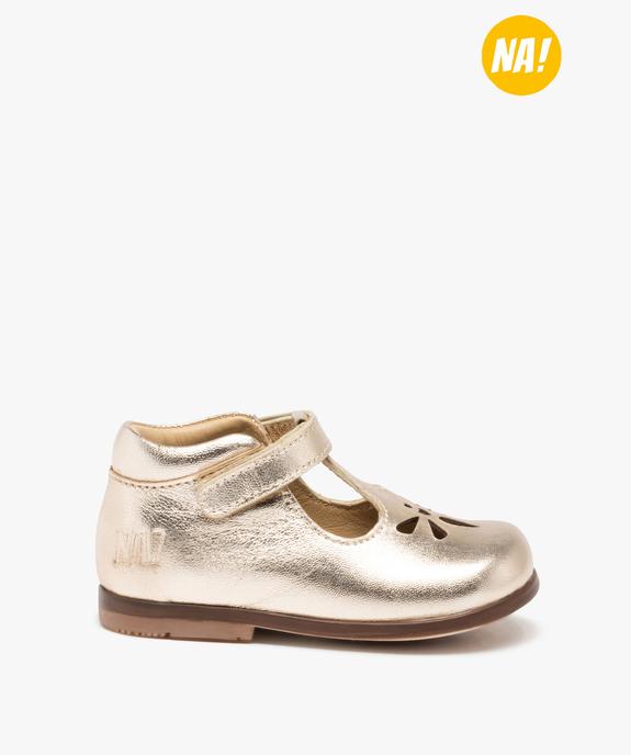 Babies premiers pas bébé fille dessus cuir uni – NA! vue1 - NA! - GEMO