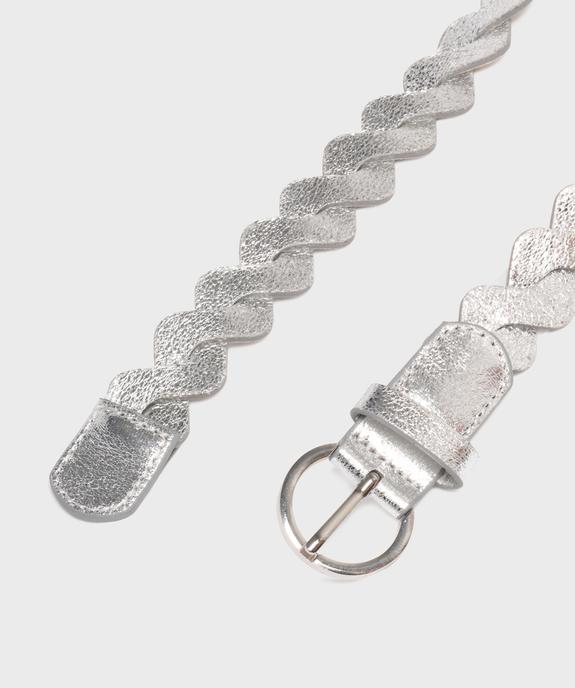 Ceinture tressée en matière métallisée fille vue2 - GEMO (JUNIOR) - GEMO