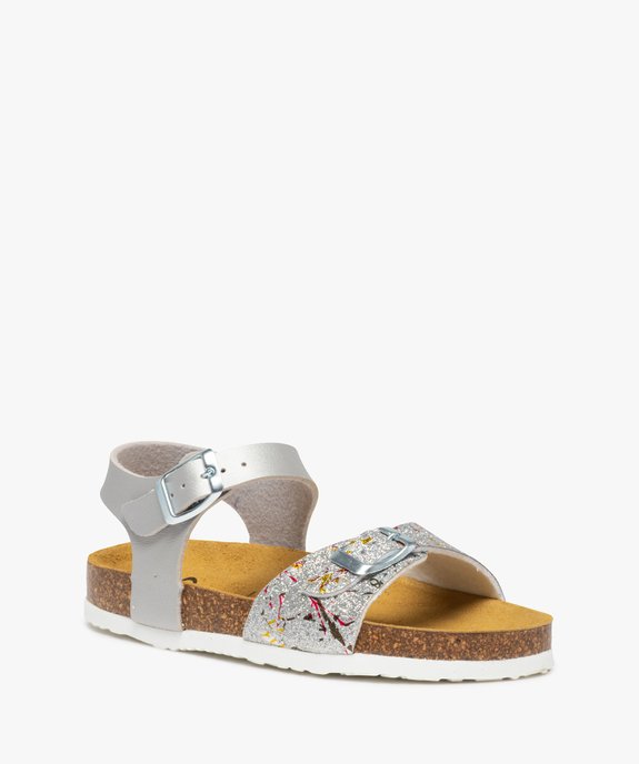 Sandales fille à semelle liège et larges brides à boucle vue2 - GEMO (ENFANT) - GEMO