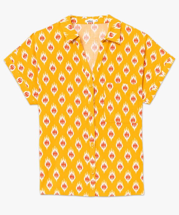 Chemise femme imprimée à manches courtes vue4 - GEMO(FEMME PAP) - GEMO