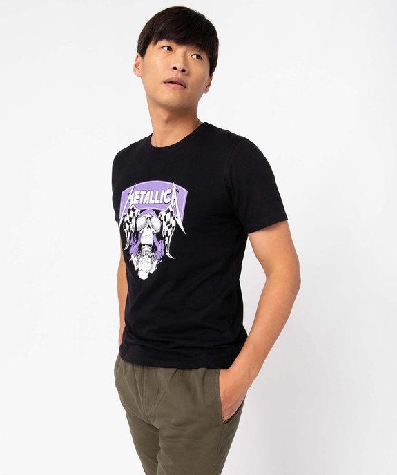 Tee-shirt homme à manches courtes avec motif bicolore - Metallica vue1 - METALLICA - GEMO
