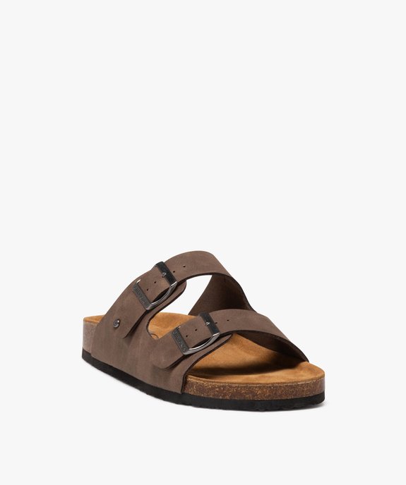Sandales homme unies avec deux larges brides à boucle - Chevignon vue2 - CHEVIGNON - GEMO