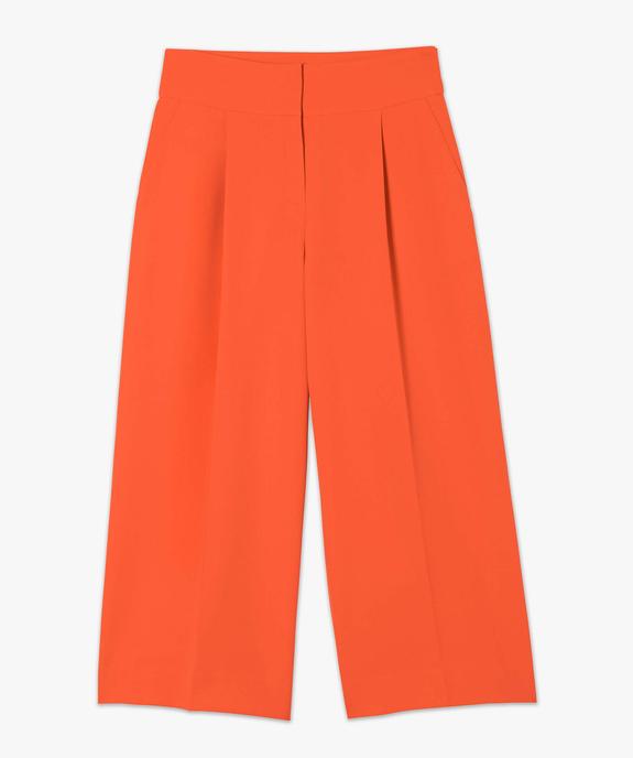 Pantacourt femme coupe large taille haute vue4 - GEMO(FEMME PAP) - GEMO