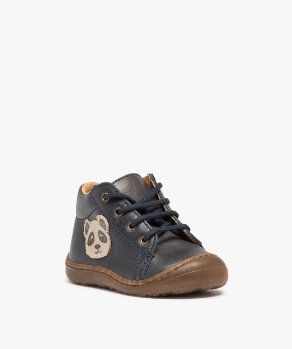 Chaussures premiers pas bébé garçon à lacets – NA! vue3 - NA! - GEMO