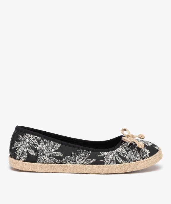 Ballerines femme en toile imprimée et semelle corde vue1 - GEMO (SPORTSWR) - GEMO
