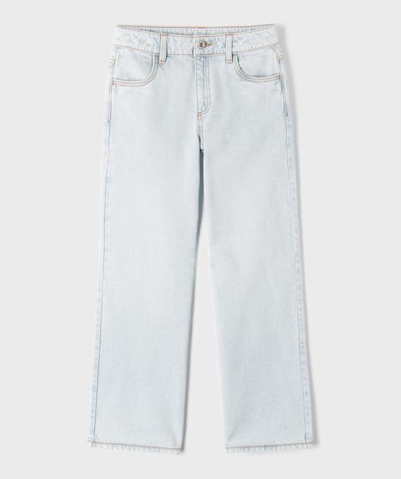 Jean loose délavé avec taille ajustable fille vue1 - GEMO (JUNIOR) - GEMO