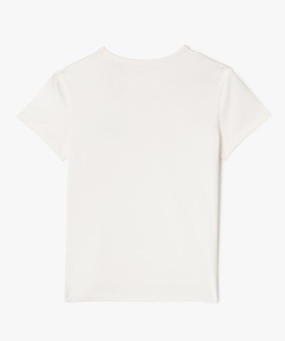 Tee-shirt manches courtes avec inscription fille vue7 - GEMO 4G FILLE - GEMO