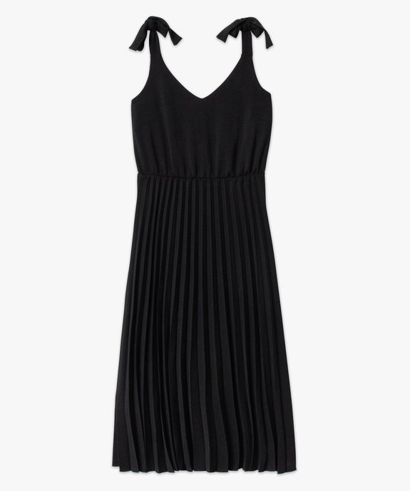 Robe trapèze courte à bretelles et plissée femme vue4 - GEMO(FEMME PAP) - GEMO
