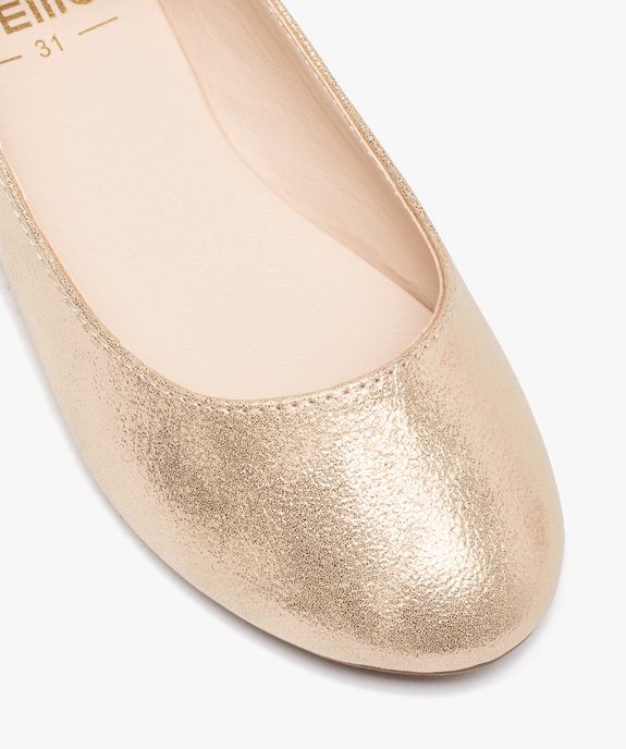 Ballerines fille dessus métallisé à fine bride cheville vue6 - GEMO (ENFANT) - GEMO