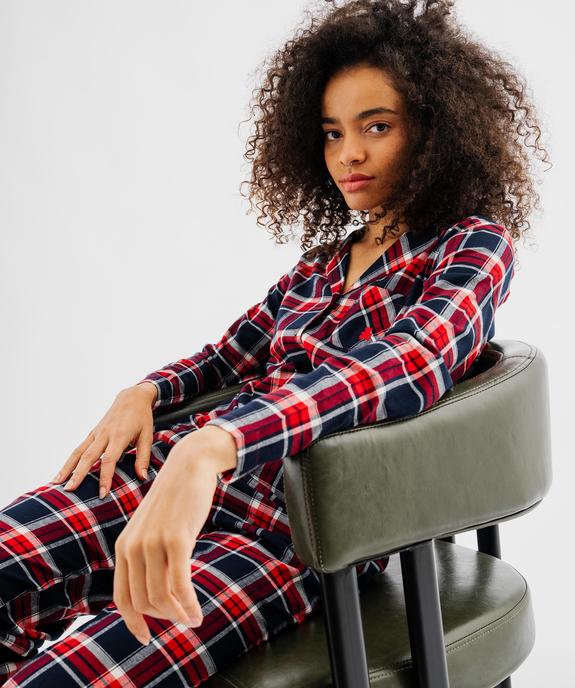 Pyjama à motif tartan femme - LuluCastagnette vue5 - LULU CASTAGNETTE G4G D - GEMO