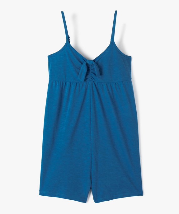 Combishort de plage fille à fines bretelles vue1 - GEMO (JUNIOR) - GEMO