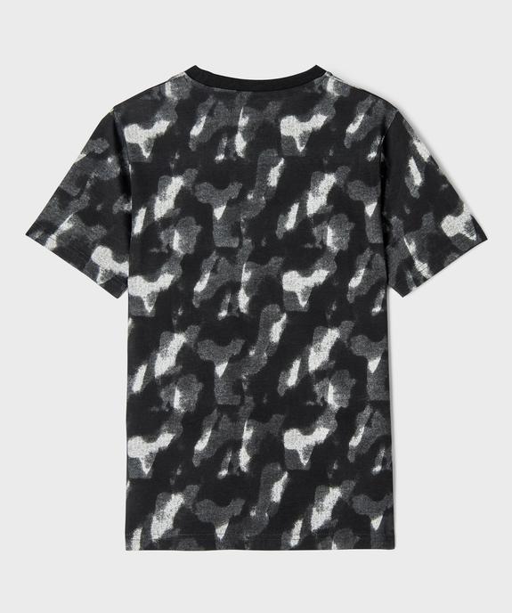 Tee-shirt manches courtes coupe droite en coton imprimé garçon vue4 - GEMO 4G GARCON - GEMO