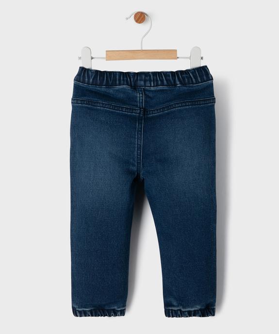 Jean jogger resserré aux chevilles bébé garçon vue3 - GEMO(BEBE DEBT) - GEMO