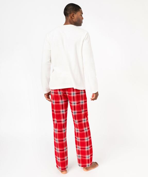 Pyjama de Noël en polaire chaude homme vue3 - GEMO(HOMWR HOM) - GEMO