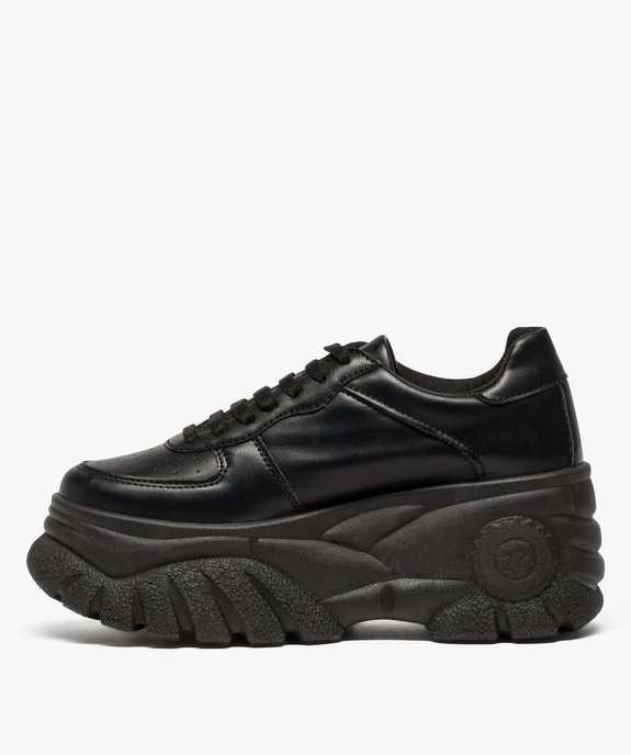 Baskets femme à plateforme et semelle crantée vue3 - GEMO (SPORTSWR) - GEMO