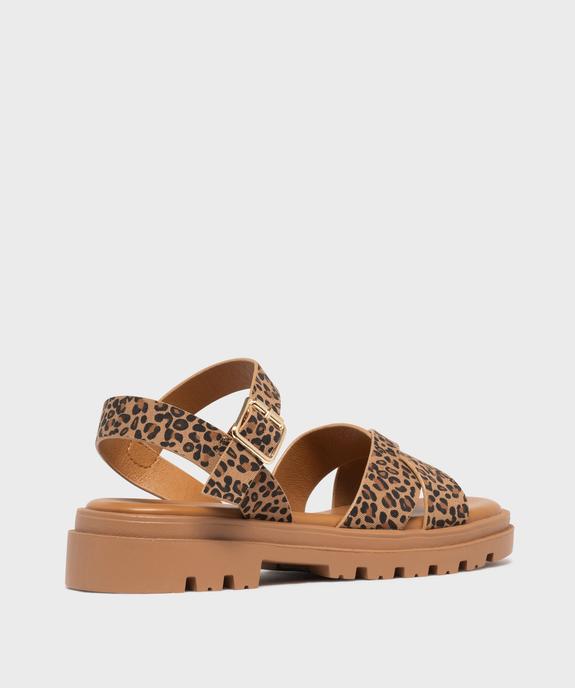 Sandales à brides imprimées sur semelle crantée femme - 5 Miles vue4 - 5 MILES - GEMO