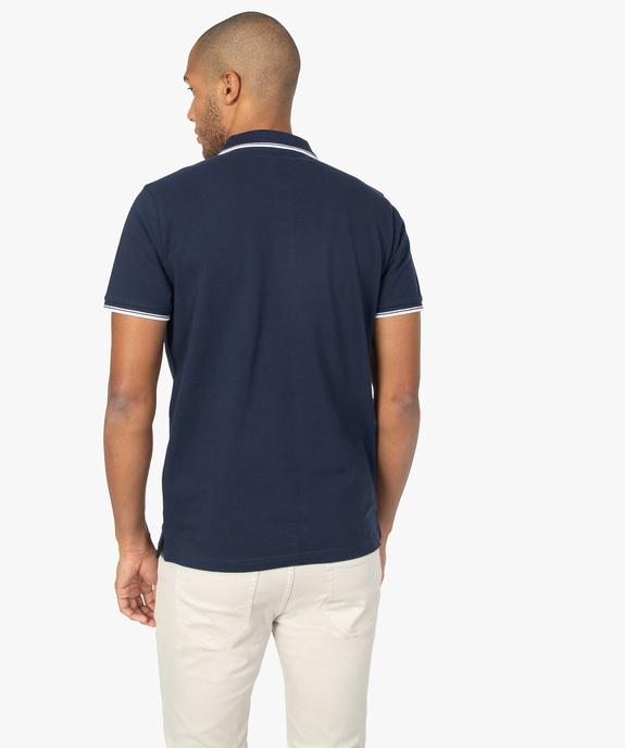 Polo homme à manches courtes 100% coton bio vue3 - GEMO (HOMME) - GEMO