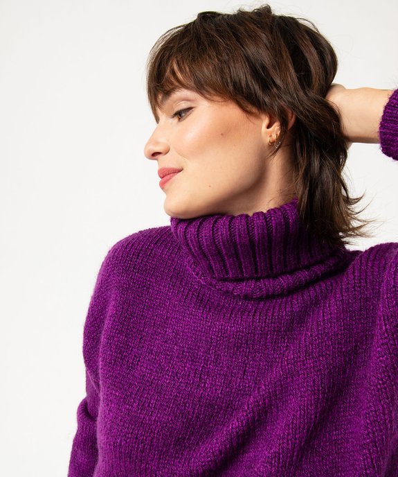 Pull femme à col roulé coupe courte vue2 - GEMO(FEMME PAP) - GEMO