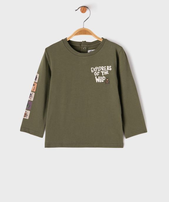 Ensemble 2 pièces salopette et tee-shirt manches longues bébé garçon vue4 - GEMO(BEBE DEBT) - GEMO