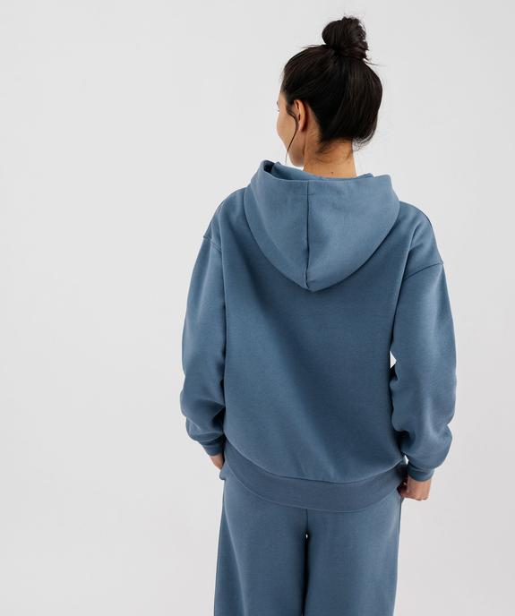 Sweat à capuche en molleton uni femme vue3 - GEMO 4G FEMME - GEMO