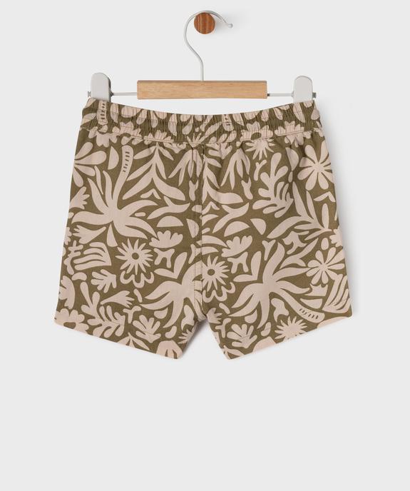 Short en coton stretch imprimé à taille élastiqué bébé garçon vue6 - GEMO(BEBE DEBT) - GEMO