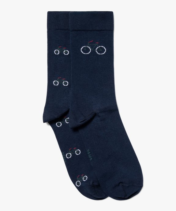 Chaussettes hautes à motif vélos homme (lot de 2) vue1 - GEMO(HOMWR HOM) - GEMO