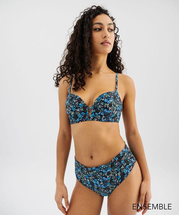 Ensemble de maillot de bain à motifs fleuris bleu pour femme  - GEMO