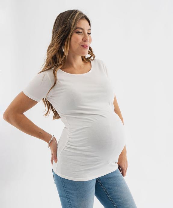 Tee-shirt de maternité à manches courtes en jersey stretch vue1 - GEMO 4G MATERN - GEMO