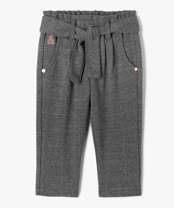 Pantalon en maille aspect flanelle bébé fille - LuluCastagnette vue1 - LULUCASTAGNETTE - GEMO