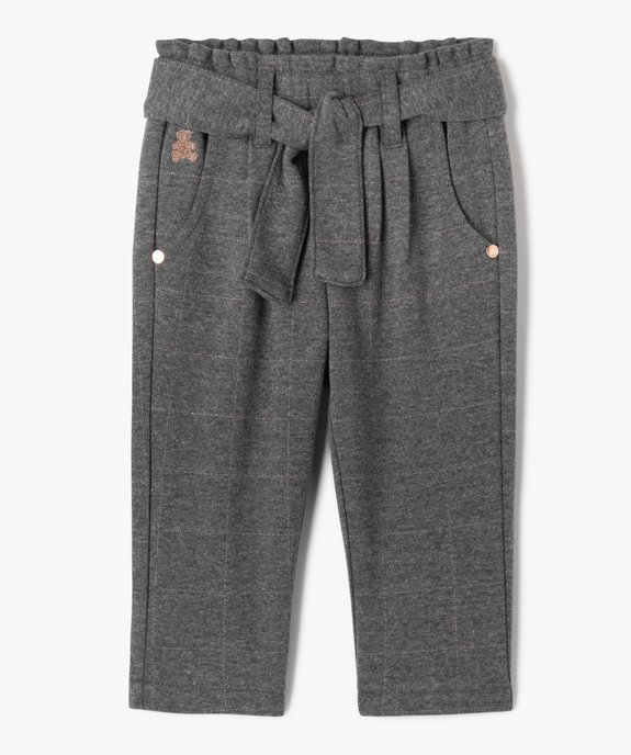 Pantalon en maille aspect flanelle bébé fille - LuluCastagnette vue1 - LULUCASTAGNETTE - GEMO