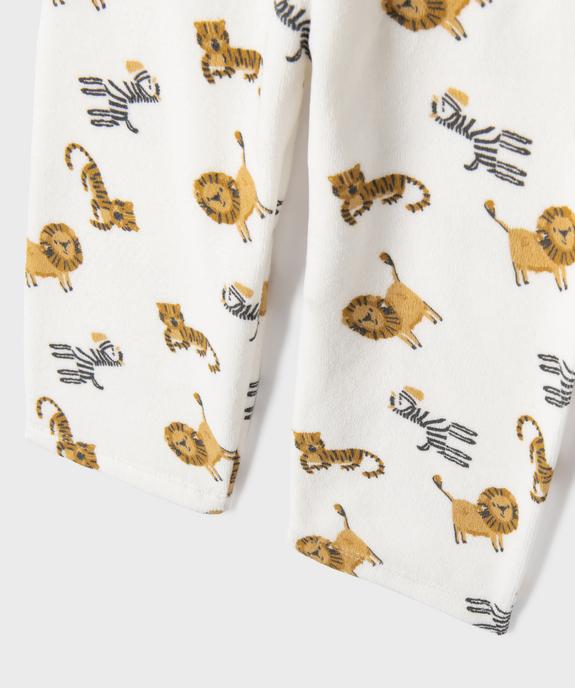 Pyjama 2 pièces en velours motifs félins bébé garçon vue3 - GEMO 4G BEBE - GEMO