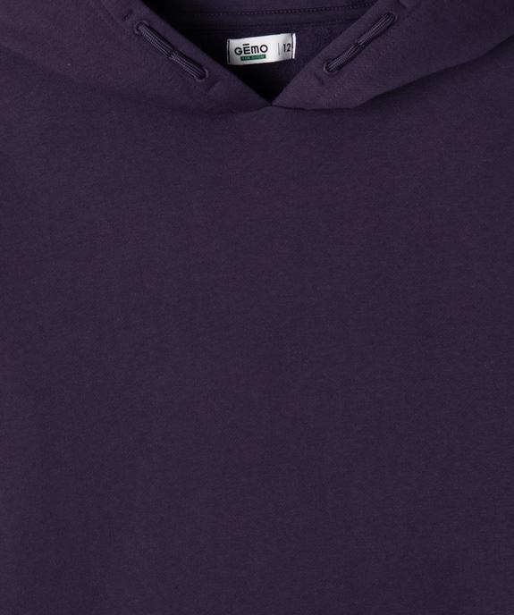 Sweat à capuche uni intérieur molletonné garçon vue2 - GEMO 4G GARCON - GEMO