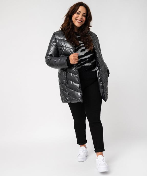 Blouson long matelassé à capuche femme grande taille vue1 - GEMO 4G GT - GEMO