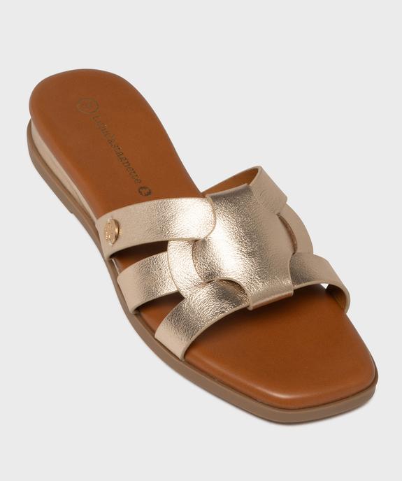 Mules à talon compensé et brides entrelacées femme - LuluCastagnette vue5 - LULUCASTAGNETTE - GEMO