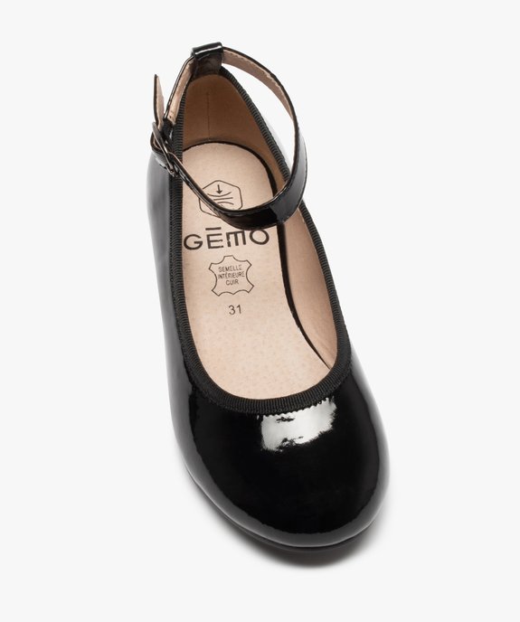 Ballerines fille vernies à petit talon et bride de cheville vue5 - GEMO (ENFANT) - GEMO