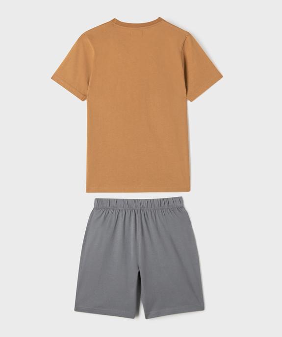 Pyjashort bicolore avec motif vague garçon vue3 - GEMO 4G GARCON - GEMO