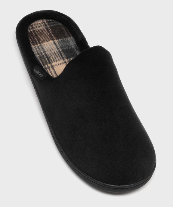 Chaussons mules en velours avec semelle tartan homme - Isotoner vue5 - ISOTONER - GEMO