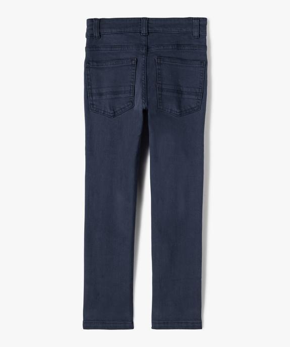 Pantalon uni extensible coupe Slim garçon vue4 - GEMO (ENFANT) - GEMO
