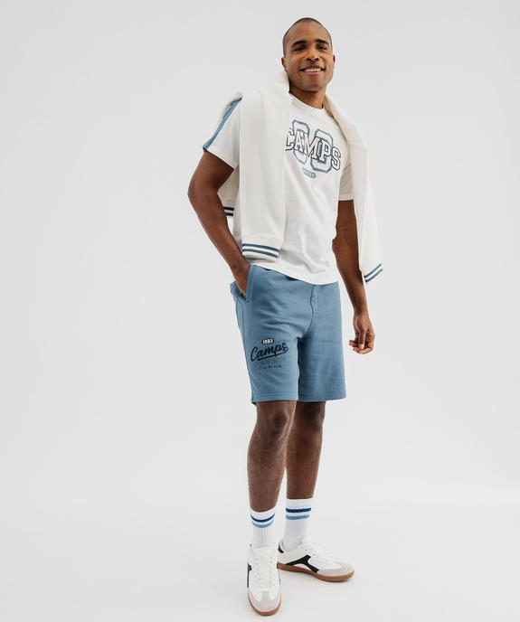 Sweat à capuche avec inscription en maille bouclette homme - Camps United vue4 - CAMPS GEMO FOR GOOD - GEMO