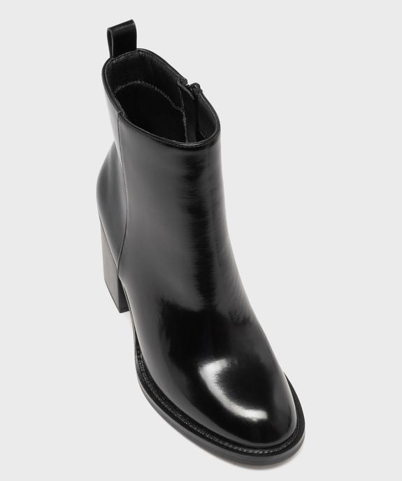 Boots à talon large et bout rond unies femme vue5 - FOLLOW ME - GEMO