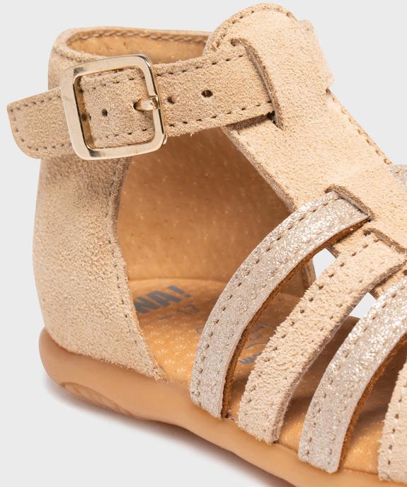 Chaussures premiers pas en cuir à brides bébé fille - Na ! vue6 - NA! - GEMO