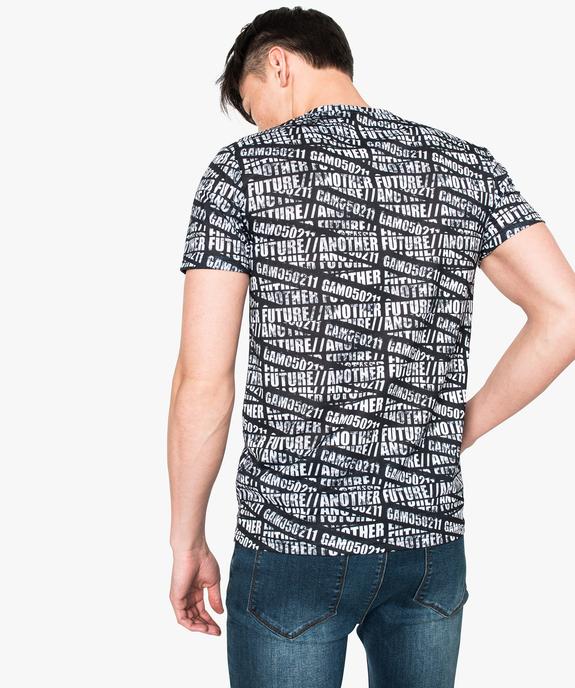 Tee-shirt manches courtes imprimé sur l'ensemble vue3 - GEMO (HOMME) - GEMO