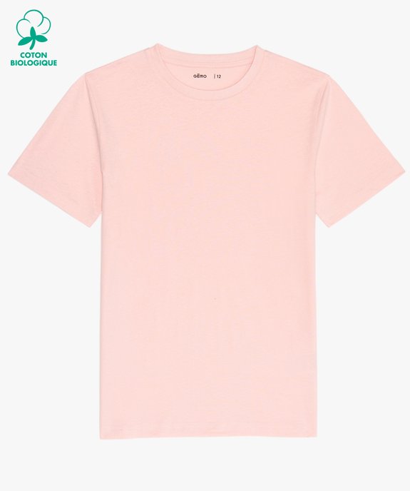 Tee-shirt à manches courtes uni garçon vue1 - GEMO (JUNIOR) - GEMO