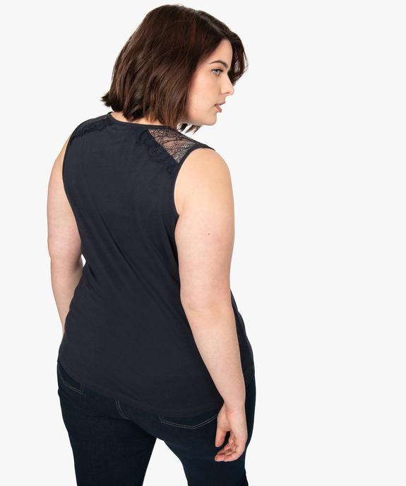 Débardeur femme avec dentelle aux épaules vue3 - GEMO (G TAILLE) - GEMO