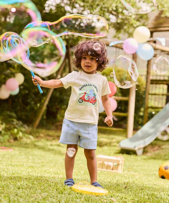 Tee-shirt manches courtes avec motif estival bébé garçon vue1 - GEMO 4G BEBE - GEMO